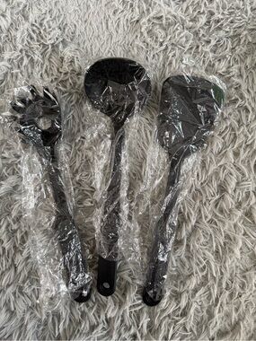 Black Nylon Serving Utensil Set - 3 Piece